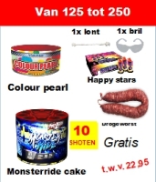 Gratis van 125 tot 250 euro